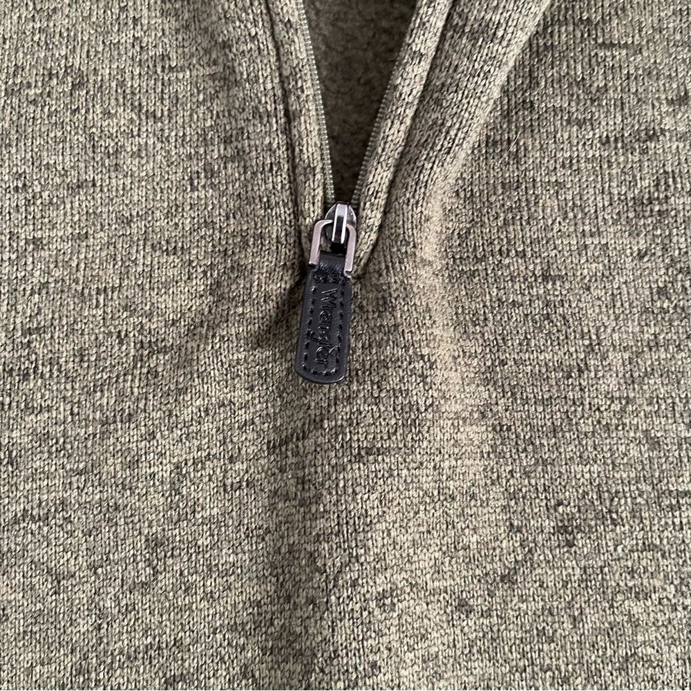 Men's Wrangler Long Sleeve fleece Quarter-Zip - Olive size Medium - Picture 6 of 8